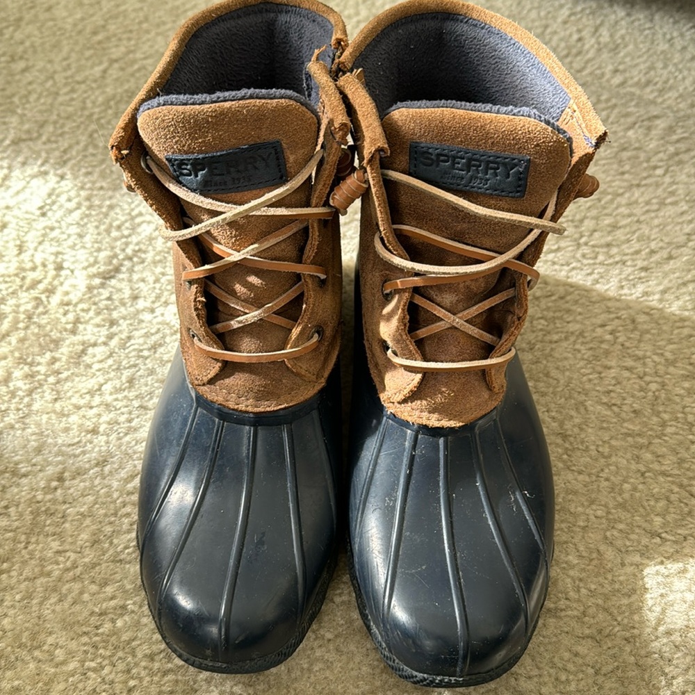 Sperry waterproof rubber boots